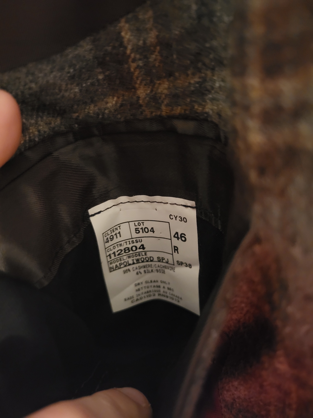 Jack Victor Men's Blue & Brown Plaid Sport Coat - Picture 6 of 7